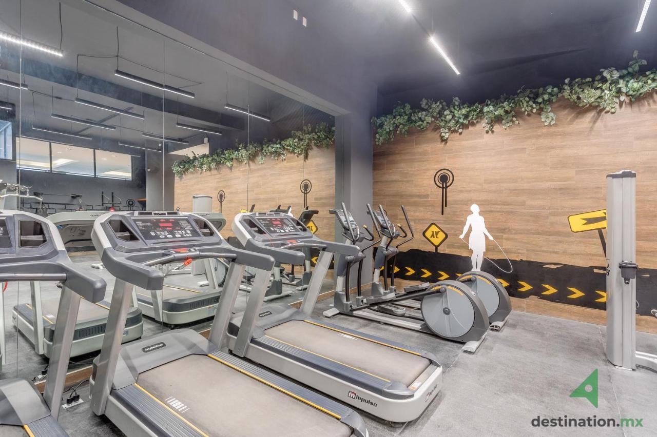 Charming Apartment With Pool, Gym, And Jacuzzi - Kansas 113 Kota Meksiko Bagian luar foto